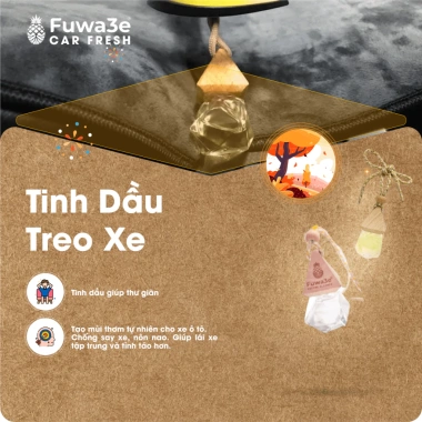 Tinh dầu treo xe Fuwa3e 10ml - Thư giãn, mùi thơm tự nhiên, chống say xe, tăng tập trung - 140k