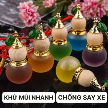 Tinh Dầu Treo Xe Hơi Hồ Lô Khúe Tan - Hương Thơm Giảm Stress, Chống Say, Khử Mùi - 39.000đ