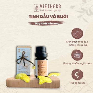 Tinh dầu vỏ bưởi VIETHERB 10ml - Kích thích mọc tóc, dưỡng tóc, giá 140.000 VND