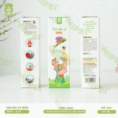 Tinh dầu xịt Mipbi 100ml ngăn muỗi hiệu quả, giảm giá 20% chỉ 60.000 VND