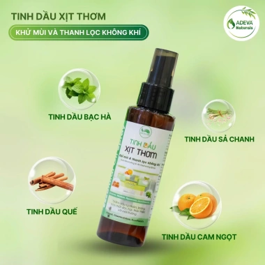 Tinh Dầu Xịt Thơm Ô Tô ADEVA 100ml Khử Mùi Khử Khuẩn Hương Lâu Trôi Giá 102k