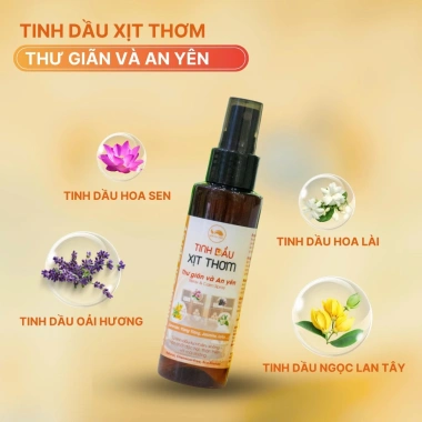 Tinh Dầu Xịt Thơm Phòng Ngủ Adeva 100ml - Thư giãn, An yên, Khử mùi, Khử khuẩn