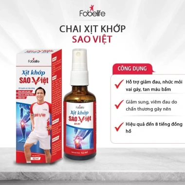 Tinh dầu xoa bóp xịt xương khớp Sao Việt 52ml giảm đau, cải thiện bong gân, chỉ 85.000 2