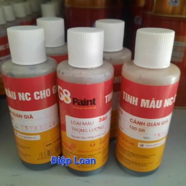 Tinh màu pha sơn gỗ G8 Paint cao cấp 100g óc chó, vàng, cánh gián, hạt dẻ, nâu gụ – 33.000đ 3
