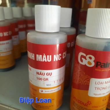 Tinh màu pha sơn gỗ G8 Paint cao cấp 100g óc chó, vàng, cánh gián, hạt dẻ, nâu gụ – 33.000đ 5