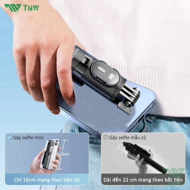 TNW L8mini Gậy selfie 3 chân mini Bluetooth có đèn LED – Chụp ảnh chất lượng, giá ưu đãi 155.821₫