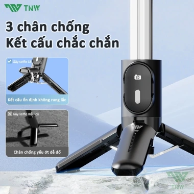 TNW L8mini Gậy selfie 3 chân mini Bluetooth có đèn LED – Chụp ảnh chất lượng, giá ưu đãi 155.821₫