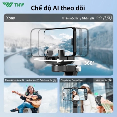TNW Q19 Gimbal Chống Rung Điện Thoại Quay Phim - Tripod Gậy & Đèn LED 839.000₫
