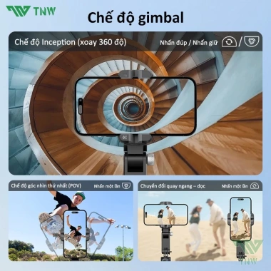 TNW Q19 Gimbal Chống Rung Điện Thoại Quay Phim - Tripod Gậy & Đèn LED 839.000₫