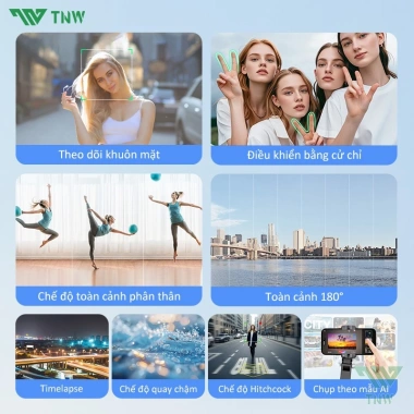 TNW Q19 Gimbal Chống Rung Điện Thoại Quay Phim - Tripod Gậy & Đèn LED 839.000₫