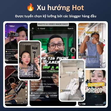 TNW T26 Tripod Bluetooth - Gậy selfie đèn sáng cho điện thoại Capgrip - 144.000₫