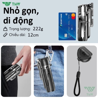 TNW T26 Tripod Bluetooth - Gậy selfie đèn sáng cho điện thoại Capgrip - 144.000₫