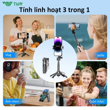 TNW T26 Tripod Bluetooth - Gậy selfie đèn sáng cho điện thoại Capgrip - 144.000₫ 6 TNW T26 Tripod Bluetooth - Gậy selfie đèn sáng cho điện thoại Capgrip - 144.000₫ 6