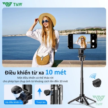 TNW T26 Tripod Bluetooth - Gậy selfie đèn sáng cho điện thoại Capgrip - 144.000₫