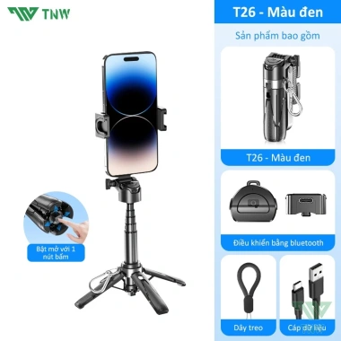 TNW T26 Tripod Bluetooth - Gậy selfie đèn sáng cho điện thoại Capgrip - 144.000₫ 10 TNW T26 Tripod Bluetooth - Gậy selfie đèn sáng cho điện thoại Capgrip - 144.000₫ 10