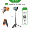 TNW T27 Tripod điện thoại 3 chân, gậy selfie mini có đèn LED, quay 360°, chỉ 259k