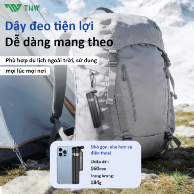 TNW T27 Tripod điện thoại 3 chân, gậy selfie mini có đèn LED, quay 360°, chỉ 259k 4