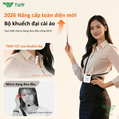 TNW Y27 Loa trợ giảng mic không dây, âm thanh trong rõ, ưu đãi 649k cho giáo viên thuyết trình