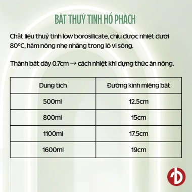 Tô Chén Bát Thuỷ Tinh Dulica House Màu Hổ Phách, Dày 7mm, Cách Nhiệt, Giá 25.000 VND
