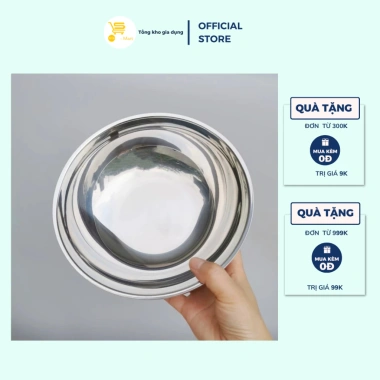 Tô Chén Inox 2 Lớp Dày Dặn Chống Nóng - Thiết Kế Trơn, Giá 16.000đ MTA MART 3