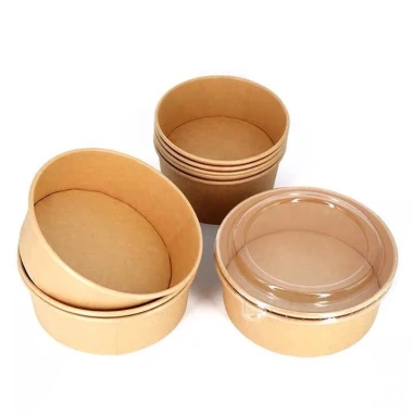 Tô giấy kraft nâu 5 hộp - Giá 15.000đ, chất liệu bền, thiết kế đẹp, dùng cho tiệc 4
