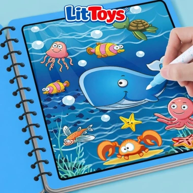Tô Màu Nước Ma Thuật ToysLit cho Bé - Tranh Đa Chủ Đề sáng tạo kèm bút vẽ tiện lợi 3