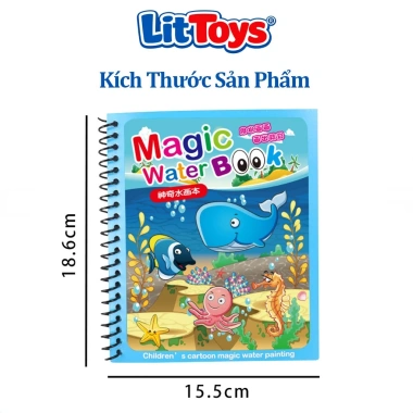 Tô Màu Nước Ma Thuật ToysLit cho Bé - Tranh Đa Chủ Đề sáng tạo kèm bút vẽ tiện lợi 4