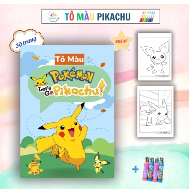 Tô Màu Pikachu Đồ Chơi Thủ Công Tập Tô Cho Bé - Giá Ưu Đãi 30.000 VND