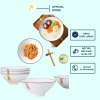 Tô Sứ Trắng Viền Đen Cao Cấp - Bát Mì Ramen Loe, Giá ưu đãi 24.000đ - MTA-MART2 4