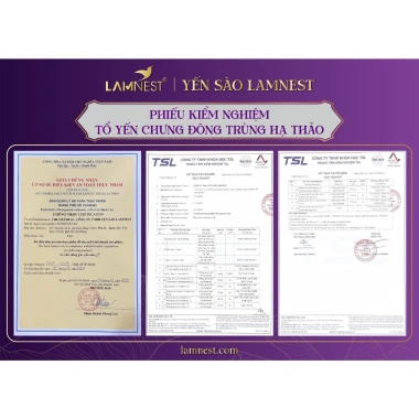 Tổ Yến Chưng Đông Trùng Hạ Thảo LamNest 4g tươi nguyên chất - Hũ 70ml, Giá ưu đãi 74.000 VND