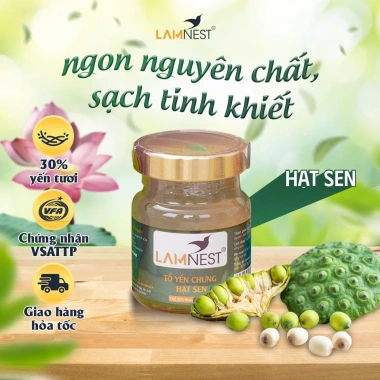 Tổ Yến Chưng Hạt Sen LamNest 4g 70ml Tươi Nguyên Chất - Giá Ưu Đãi 56.000₫ 2