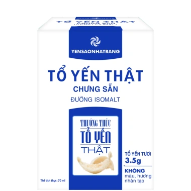 Tổ yến thật chưng sẵn đường Isomalt 3,5g - Hộp 1, Giá 55.000đ Yến Sào Nha Trang