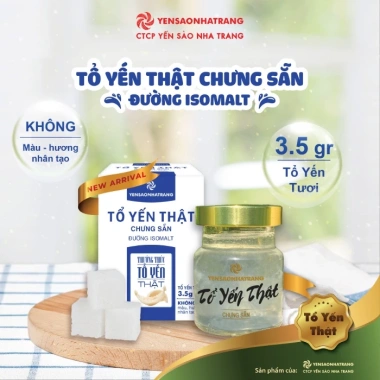 Tổ yến thật chưng sẵn đường Isomalt 3,5g - Hộp 1, Giá 55.000đ Yến Sào Nha Trang