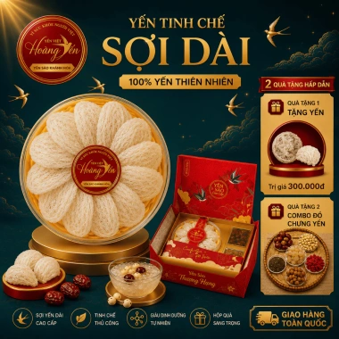 Tổ Yến Tinh Chế Sạch Lông Nguyên Chất - Hàng Công Ty, Tặng Nguyên Liệu Chưng Yến, Giá Ưu Đãi 819.000₫