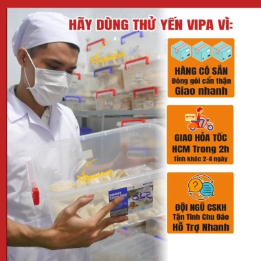 Tổ Yến Vụn Nguyên Chất 100% Già Nha Trang Vipa – Giá Ưu Đãi 1.050.000 VNĐ