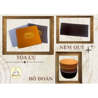 Toạ Cụ Nệm Quỳ Bồ Đoàn - Dụng Cụ Ngồi Thiền Niệm Phật, Nệm Ngồi Thoải Mái Giá 50.000 VND