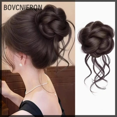 Tóc Bun Chignon Lộn Xộn, Kẹp Tóc, Lông Tơ Xoăn Đuôi Ngựa Nữ - Giá Ưu Đãi 76.572 VND
