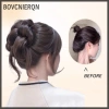 Tóc Bun Chignon Lộn Xộn, Kẹp Tóc, Lông Tơ Xoăn Đuôi Ngựa Nữ - Giá Ưu Đãi 76.572 VND 2
