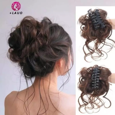 Tóc Bun Chignon xoăn kẹp tóc co giãn Scrunchy giả tóc nữ - 47.000đ Springevenstar