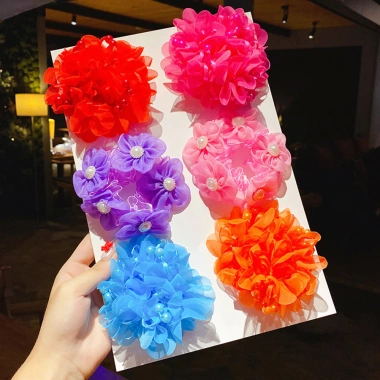 Tóc Bun Lưới Hoa – Phụ Kiện Tóc Công Chúa Nhỏ Giao Hàng Nhanh Giá 33.500đ