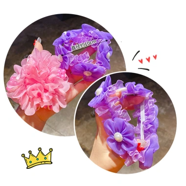 Tóc Bun Lưới Hoa – Phụ Kiện Tóc Công Chúa Nhỏ Giao Hàng Nhanh Giá 33.500đ