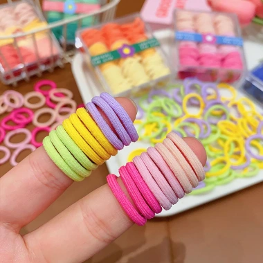 Tóc Co Giãn Cao Su Mini Nhiều Màu Không Kéo Xước cho Bé Gái - Lô Hàng Địa Phương 7