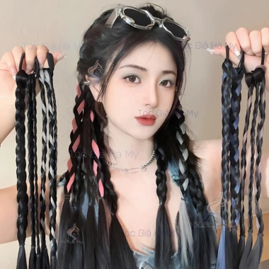 Tóc giả 3 bím Boxer Braid Ombre Light cá tính, phong cách Tết, chỉ 10.000 VND