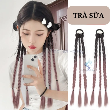 Tóc giả 3 bím Boxer Braid Ombre Light cá tính, phong cách Tết, chỉ 10.000 VND