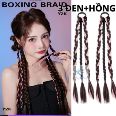 Tóc giả 3 bím Boxer Braid Ombre Light cá tính, phong cách Tết, chỉ 10.000 VND 10 Tóc giả 3 bím Boxer Braid Ombre Light cá tính, phong cách Tết, chỉ 10.000 VND 10