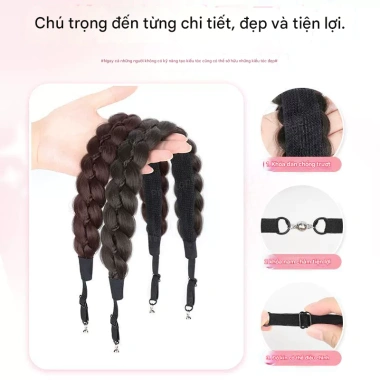 Tóc Giả Bím Tết Dài Dán Ma Thuật - Băng Tóc Nữ Đỉnh Đầu Giá 85.000, Giảm Giá