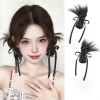 Tóc Giả Búi Bệnh Nơ Đuôi Gà - Bện Tóc Trang Trí Hàn Quốc QiQiShop Giá 99k
