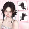 Tóc Giả Búi Bệnh Nơ Đuôi Gà - Bện Tóc Trang Trí Hàn Quốc QiQiShop Giá 99k 2