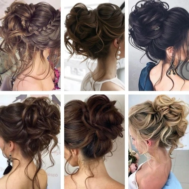 Tóc giả búi đầu xoăn lông tơ hoabud thời trang - Nối dài tóc chỉ 38k 3