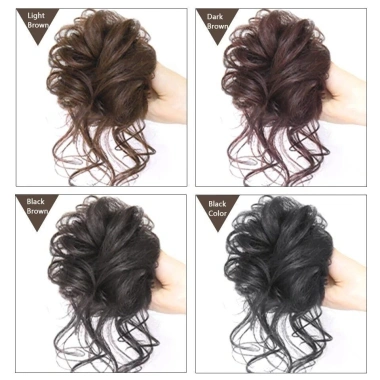 Tóc giả búi đầu xoăn lông tơ hoabud thời trang - Nối dài tóc chỉ 38k 7